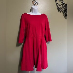 Kate Spade Boat Neck‎ Ponte Dress in red. Size M